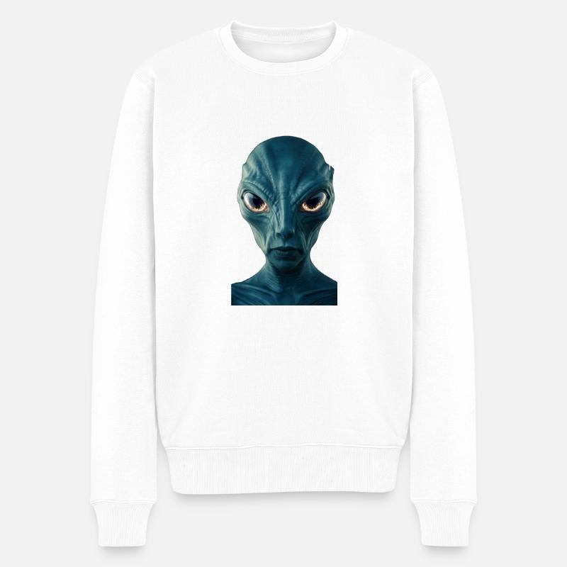 E.T. - Männer Premium Bio Pullover - Weiß