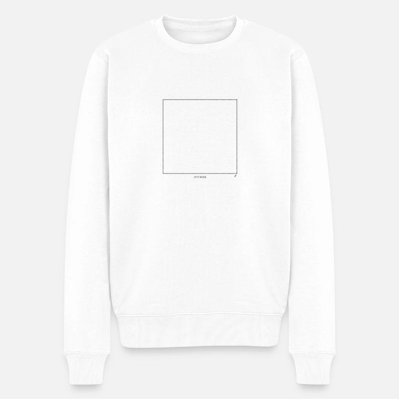CUT HERE - Pull Premium bio Homme - blanc
