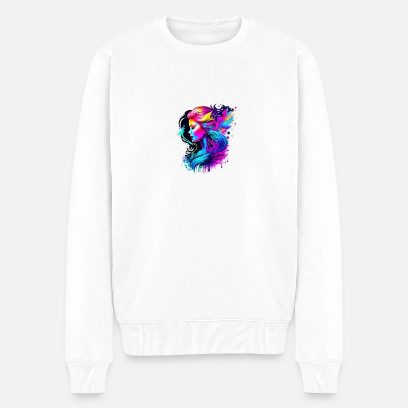 beautiful fairy - Männer Premium Bio Pullover - Weiß