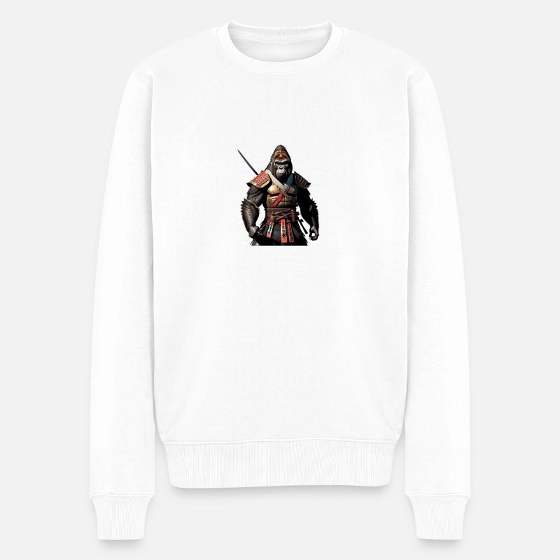 Le Gorille Ninja - Pull Premium bio Homme - blanc