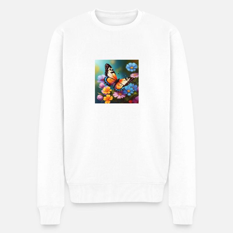 Papillon africain - Pull Premium bio Homme - blanc