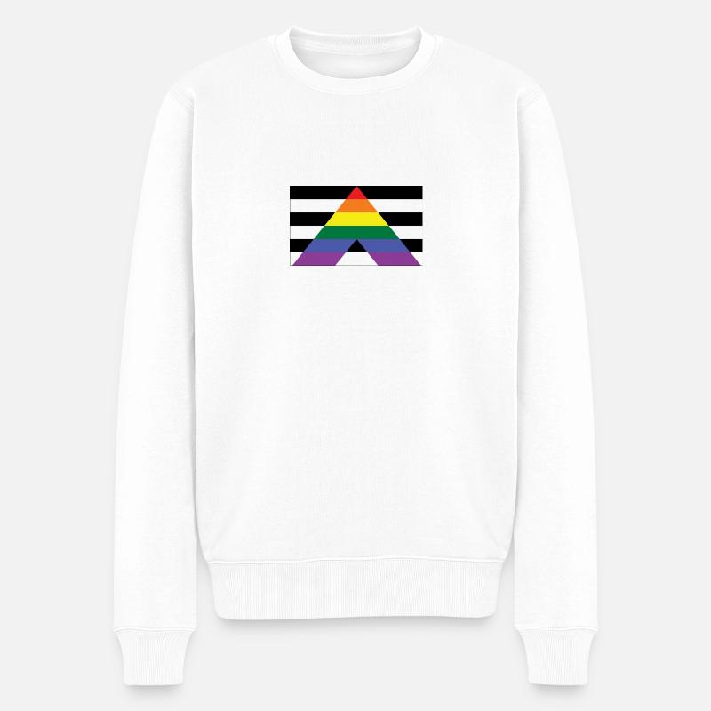 LGBT Straight Ally - Pull Premium bio Homme - blanc