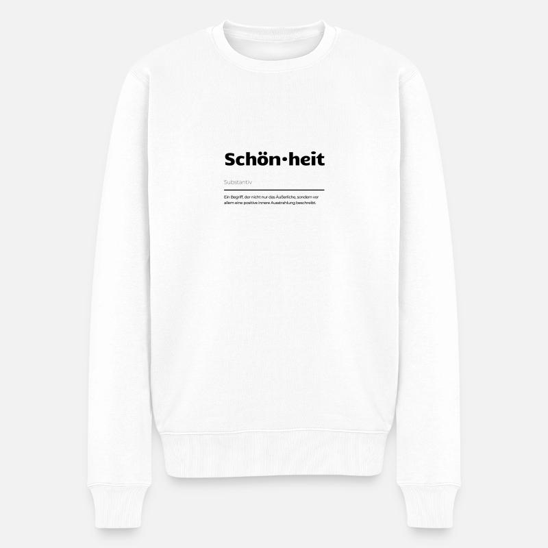 Schönheit - Männer Premium Bio Pullover - Weiß