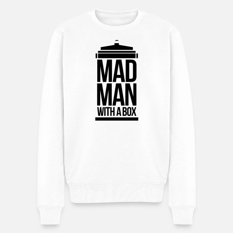 Mad man with a box - Pull Premium bio Homme - blanc