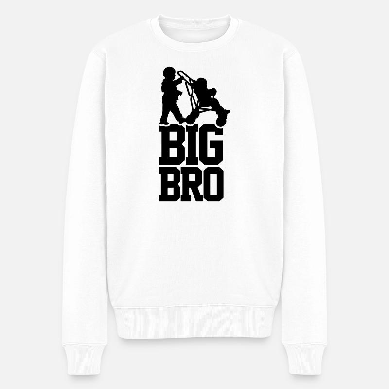 Big Bro - Männer Premium Bio Pullover - Weiß