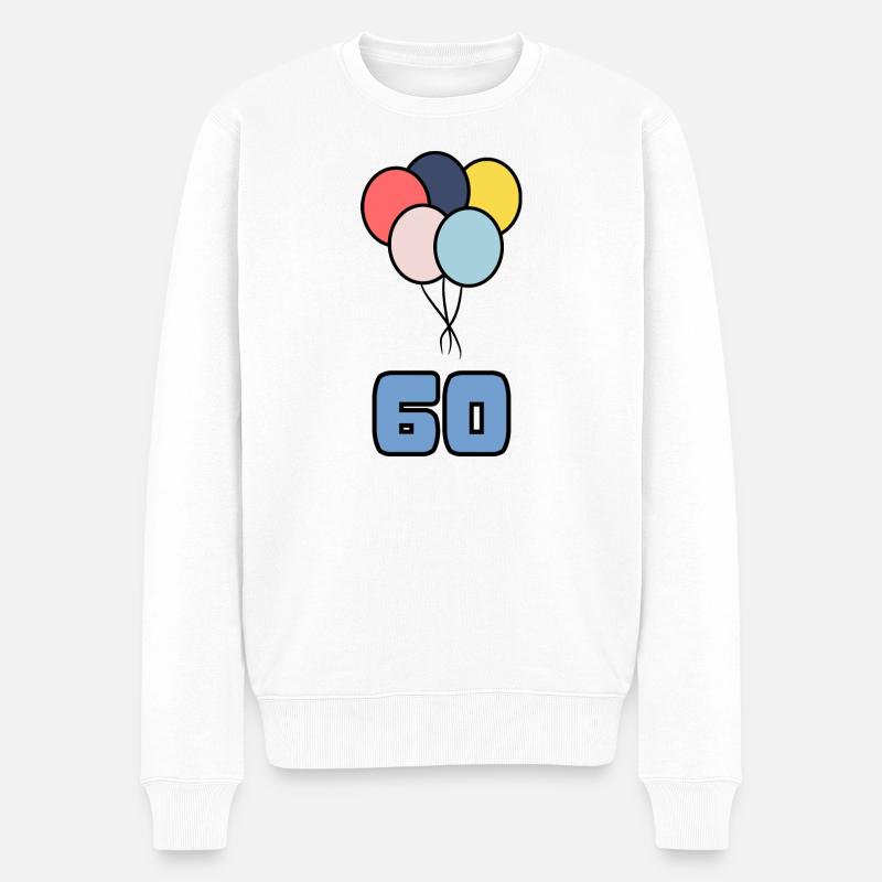 60. 60 JAHRE. 60-JÄHRIGES JUBILÄUM. 60. GEBURTSTAG. - Männer Premium Bio Pullover - Weiß