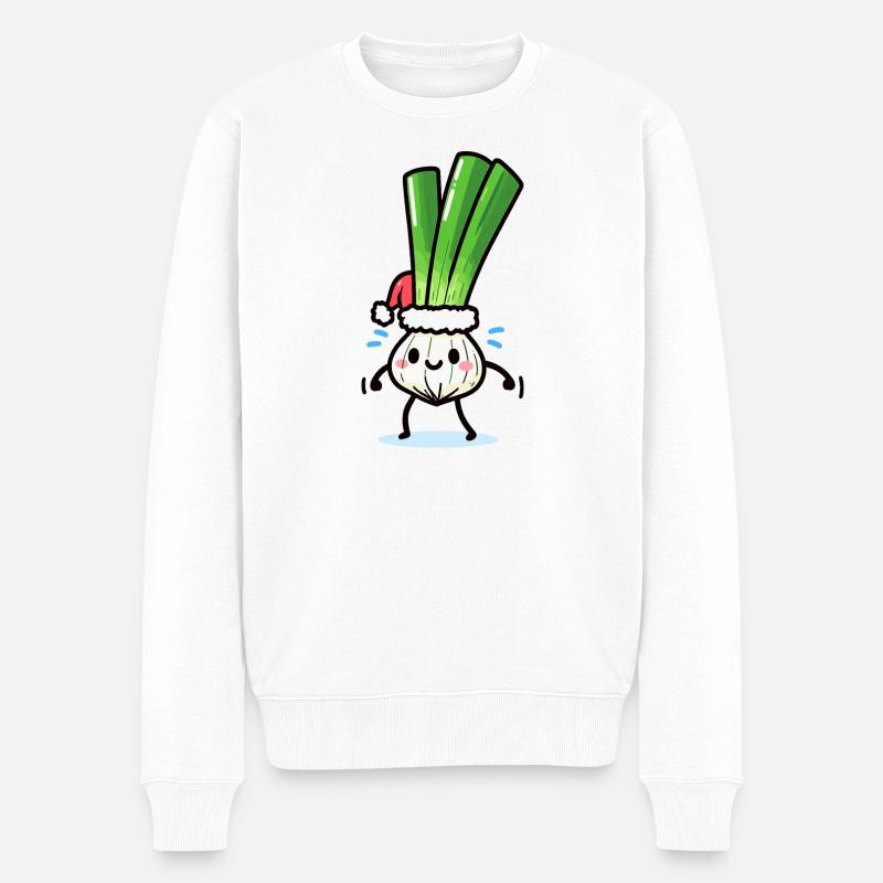 Saint-Nicolas mignon oignon de printemps - Pull Premium bio Homme - blanc