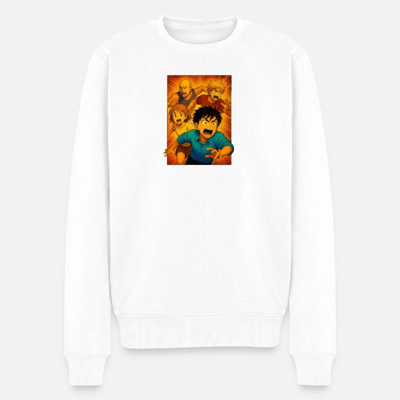 Groupe de course Aventure Manga - Pull Premium bio Homme - blanc