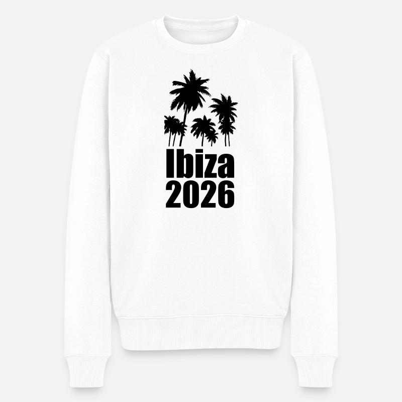 Ibiza 2026 - Männer Premium Bio Pullover - Weiß