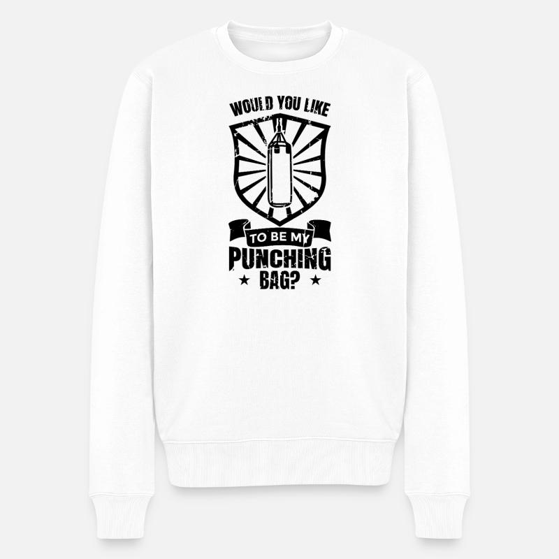 Blague de boxe - Pull Premium bio Homme - blanc