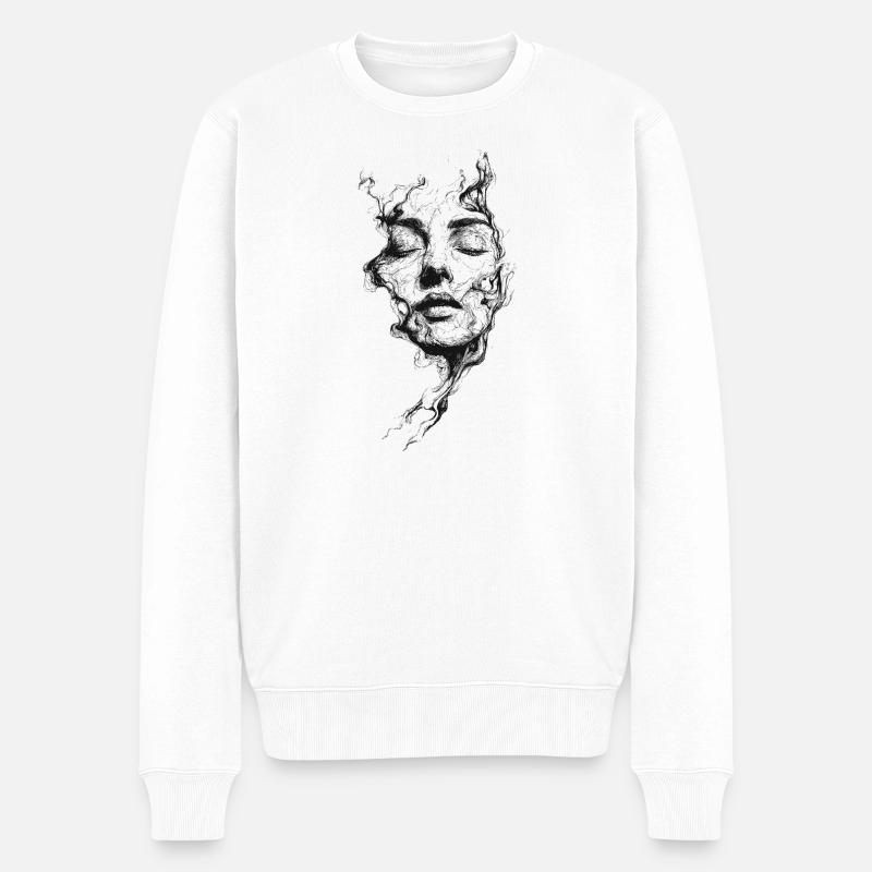 Graphisme d’art du sommeil - Pull Premium bio Homme - blanc