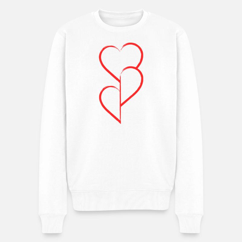 Don d’organes - Coeurs - Pull Premium bio Homme - blanc