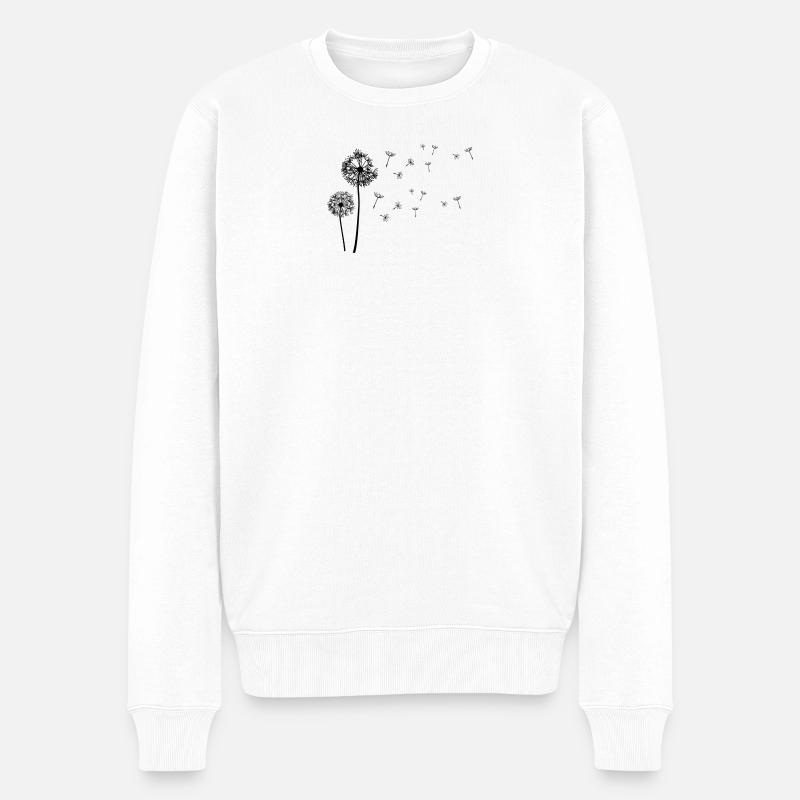 Beau pissenlit, ;) ludique et aéré - Pull Premium bio Homme - blanc