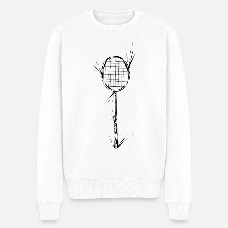 Badminton - Pull Premium bio Homme - blanc
