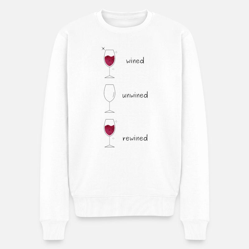 Wein - Männer Premium Bio Pullover - Weiß
