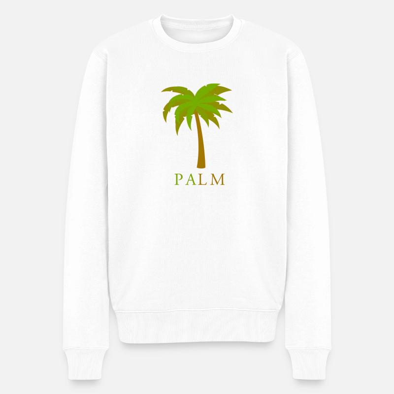 Handfläche - Männer Premium Bio Pullover - Weiß