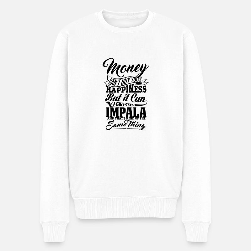 GELD UND IMPALA B - Männer Premium Bio Pullover - Weiß