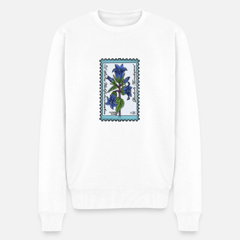 Glockenblume - Männer Premium Bio Pullover - Weiß