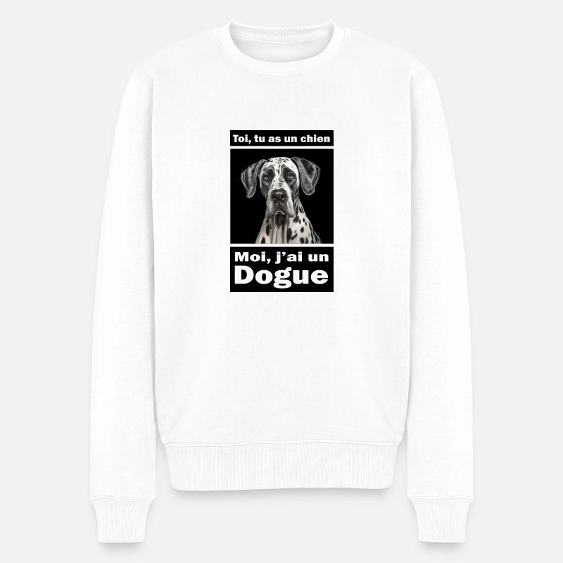 Moi, j'ai un Dogue - Pull Premium bio Homme - blanc
