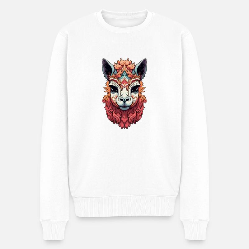 alpaka - Männer Premium Bio Pullover - Weiß