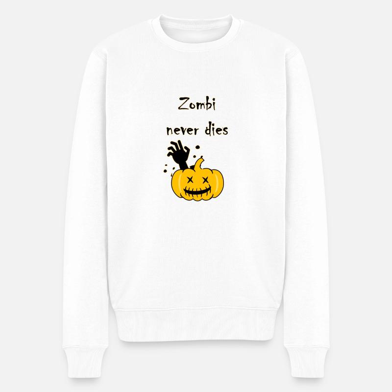 Zombi never dies - Pull Premium bio Homme - blanc