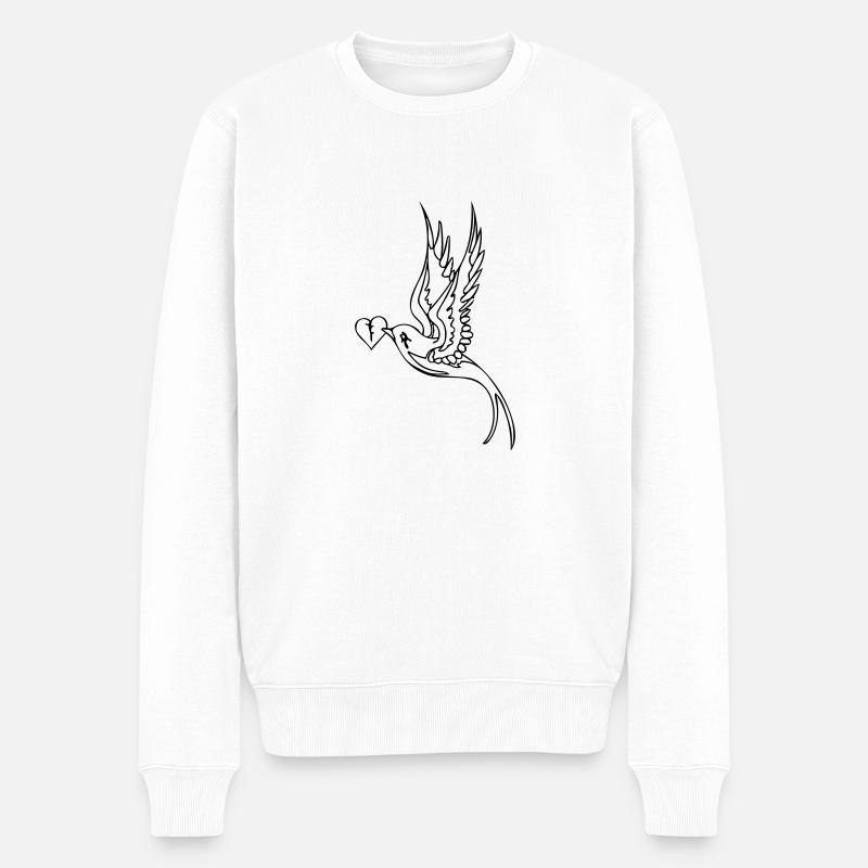 Oiseau - Pull Premium bio Homme - blanc