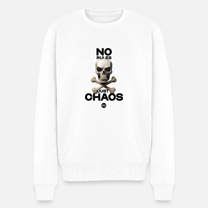 KEINE REGELN - Männer Premium Bio Pullover - Weiß