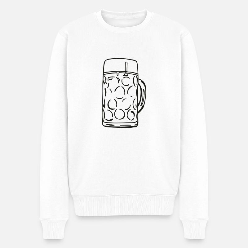 Masskrug - Männer Premium Bio Pullover - Weiß