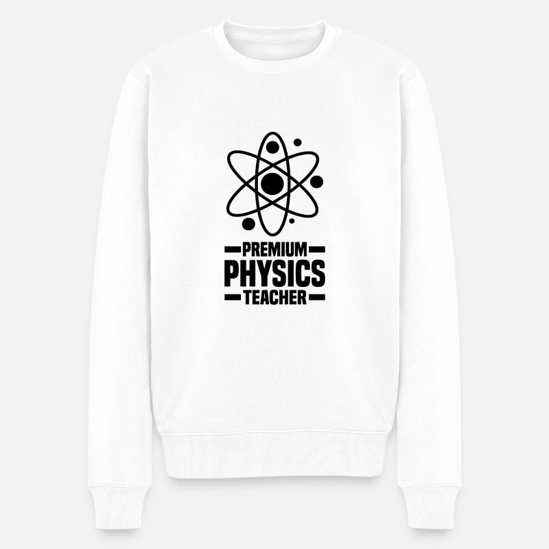 Physik Lehrer - Männer Premium Bio Pullover - Weiß
