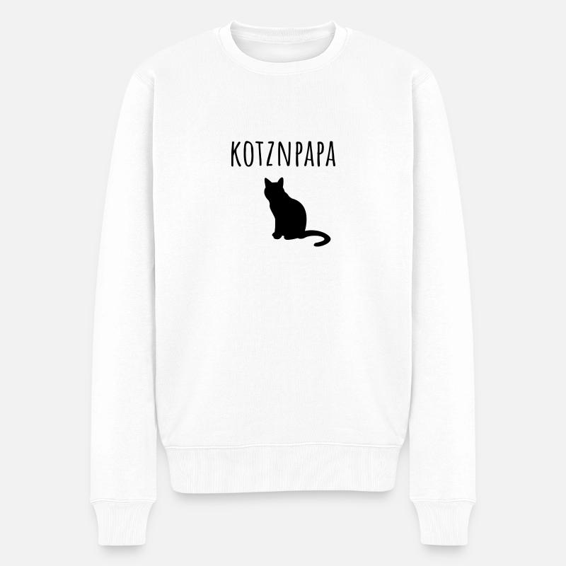 Kotznpapa - Männer Premium Bio Pullover - Weiß