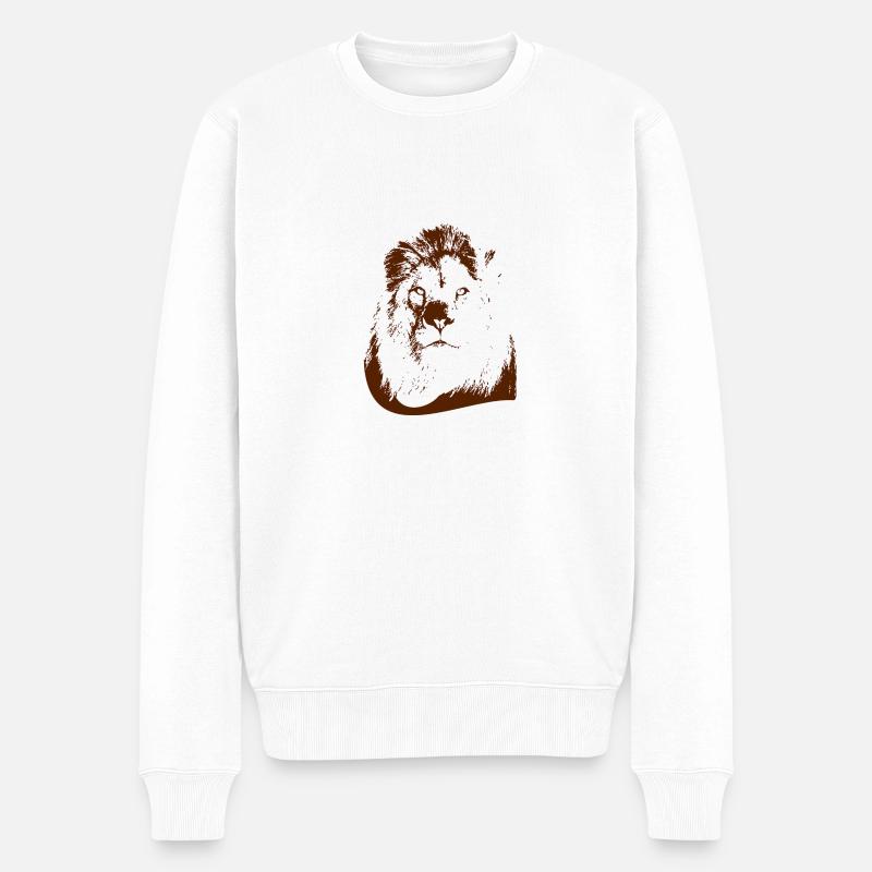 Lion - Pull Premium bio Homme - blanc