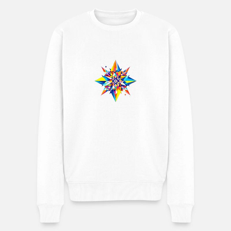 Stern - Männer Premium Bio Pullover - Weiß