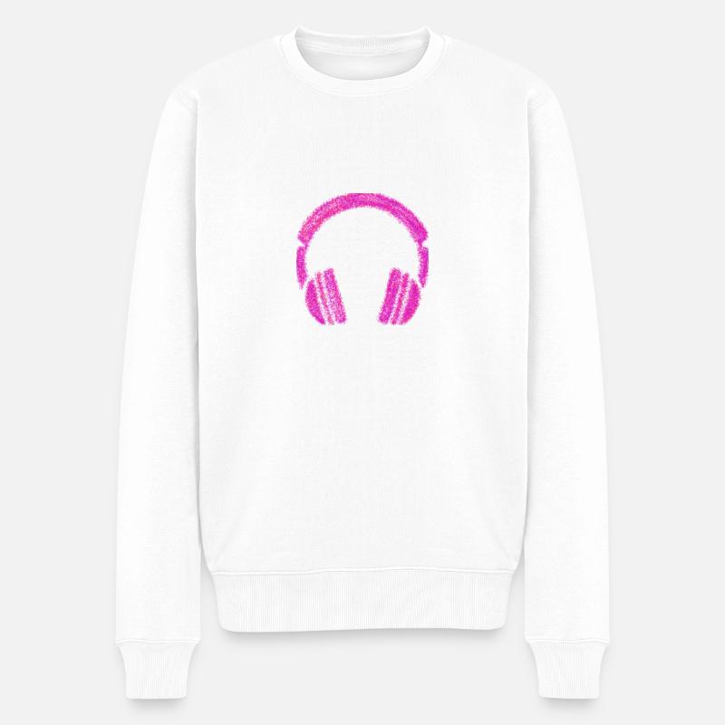 Écouteur - Pull Premium bio Homme - blanc