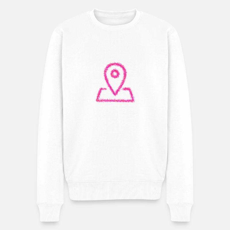 Té à pointe de goupille - Pull Premium bio Homme - blanc