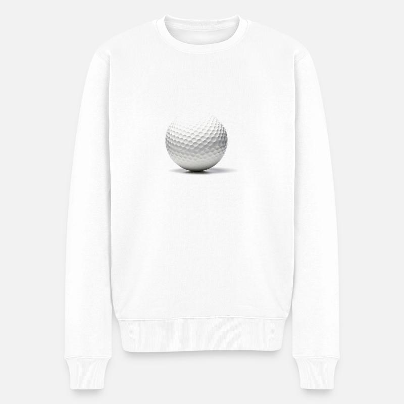 La balle de golf. - Pull Premium bio Homme - blanc