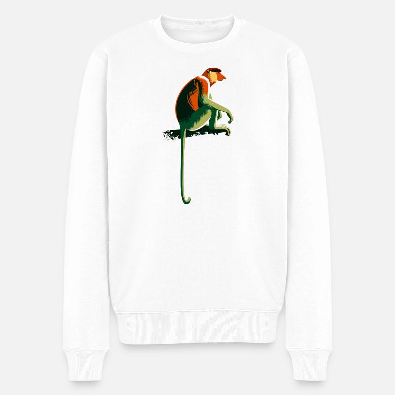 Singe trompide - Pull Premium bio Homme - blanc