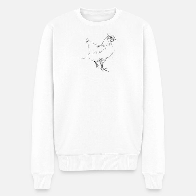 Poulet - Pull Premium bio Homme - blanc