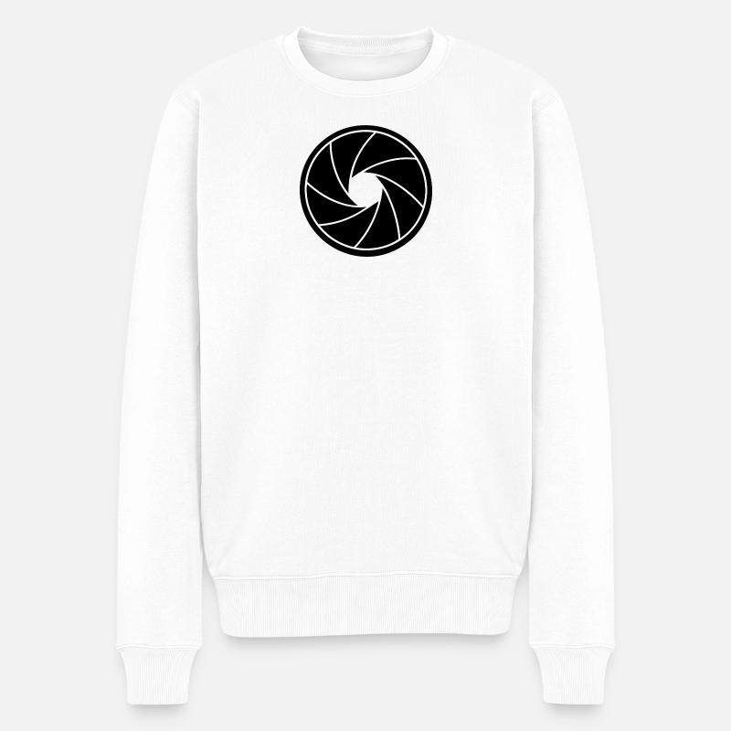 Spirale d’ouverture noir et blanc - Pull Premium bio Homme - blanc