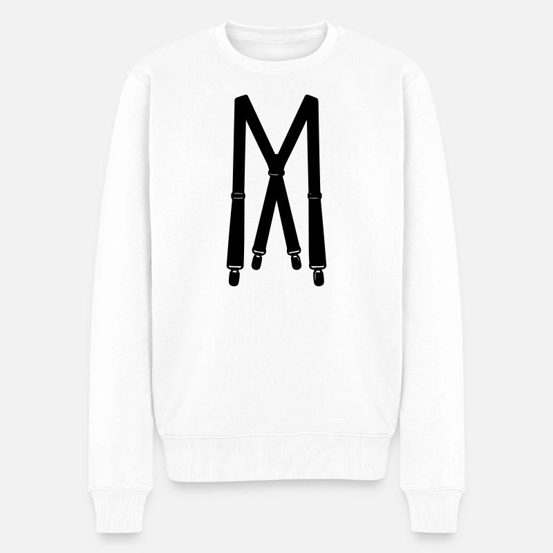 Hosenträger - Männer Premium Bio Pullover - Weiß