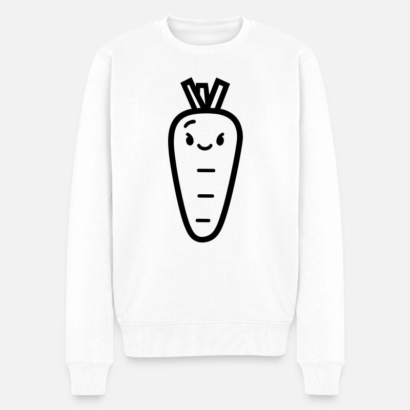 Karotte - Männer Premium Bio Pullover - Weiß