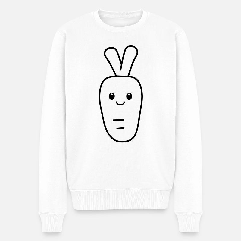 Karotte - Männer Premium Bio Pullover - Weiß