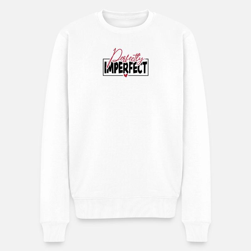 Perfectly Imperfect - Männer Premium Bio Pullover - Weiß
