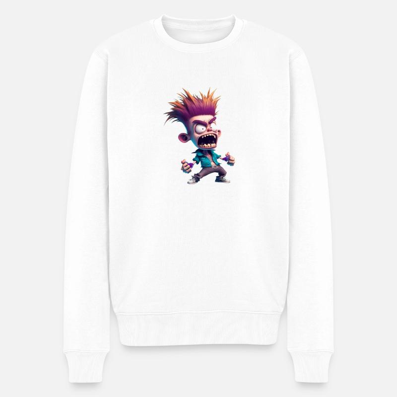 Timmy - Männer Premium Bio Pullover - Weiß