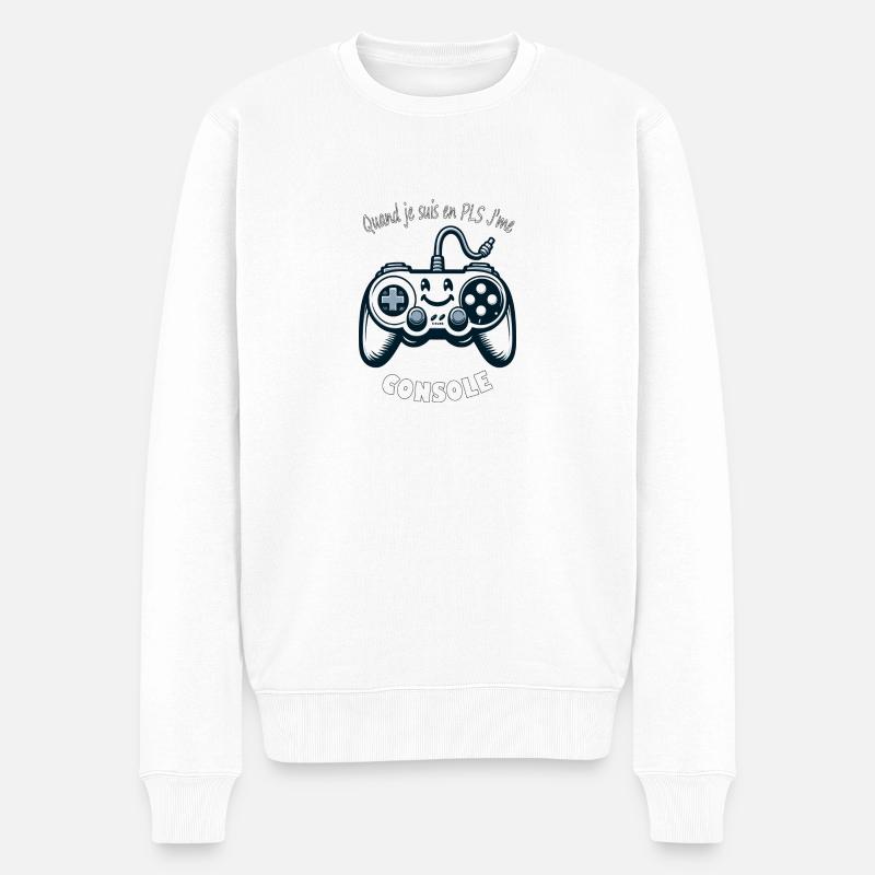 Konsole - Männer Premium Bio Pullover - Weiß