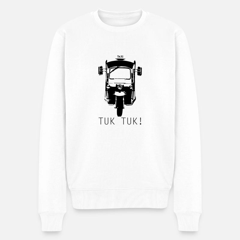 TUK TUK! - Männer Premium Bio Pullover - Weiß