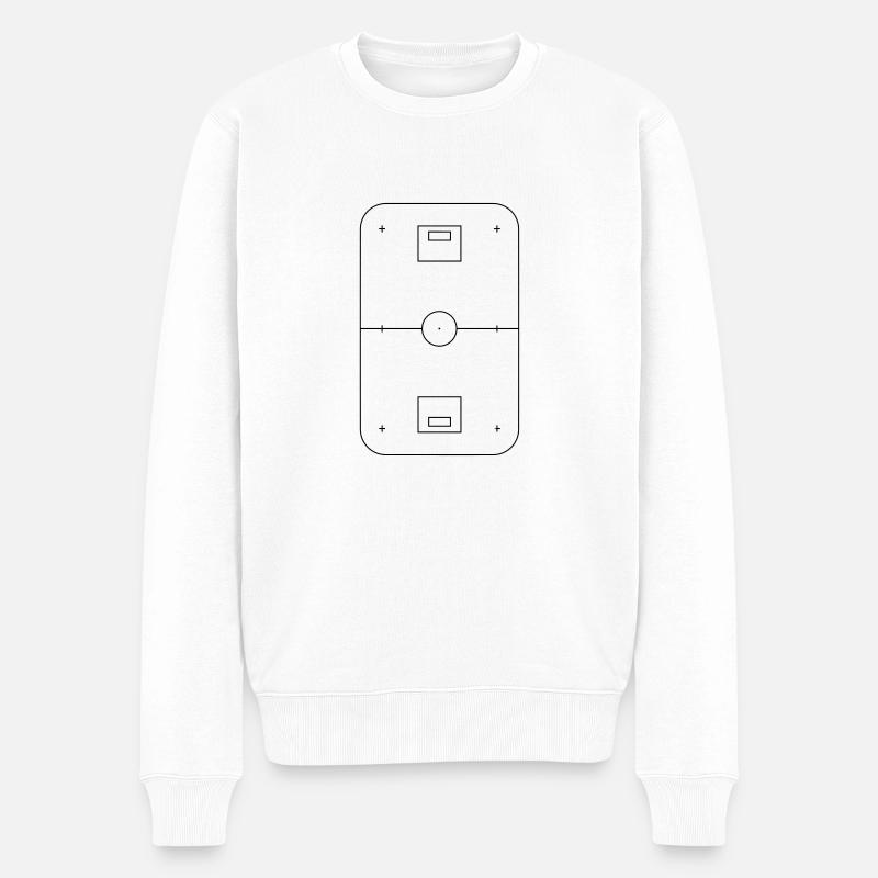 Unihockey Feld - Männer Premium Bio Pullover - Weiß