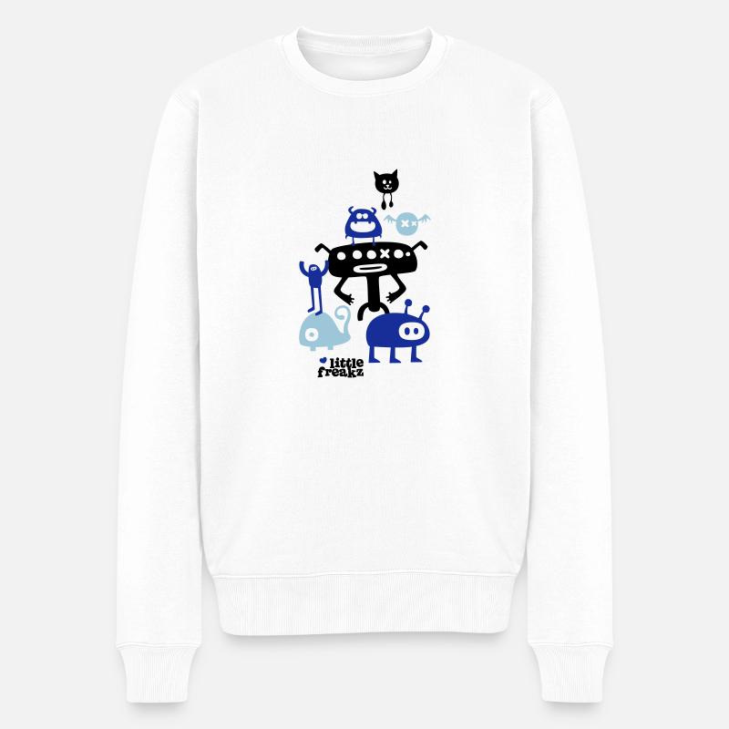 Little Freakz - Männer Premium Bio Pullover - Weiß