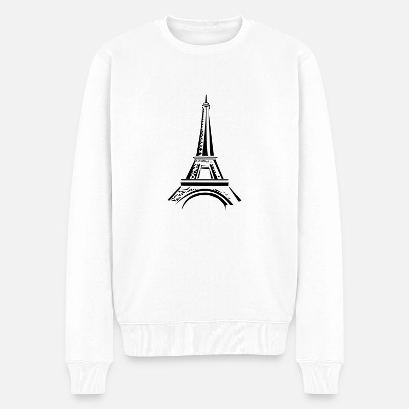 tour Eiffel - Pull Premium bio Homme - blanc