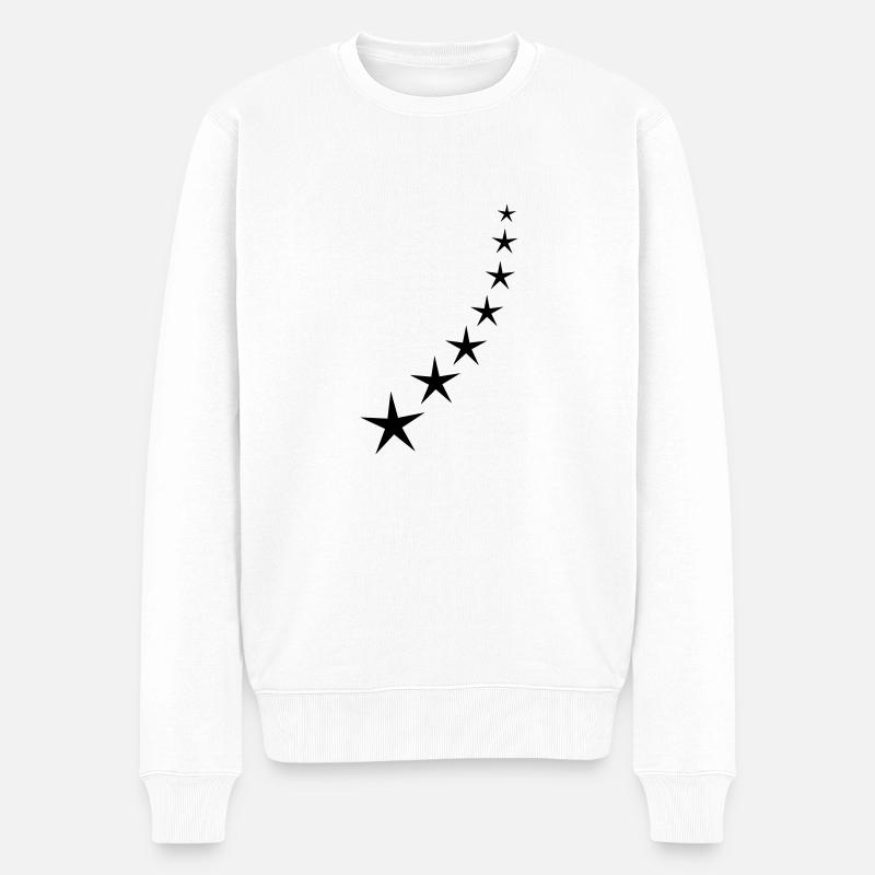 Sternenbogen - Männer Premium Bio Pullover - Weiß