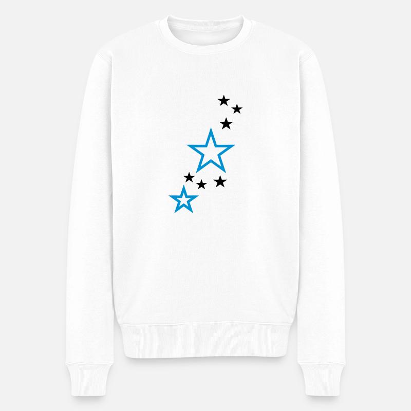 Stars - Männer Premium Bio Pullover - Weiß